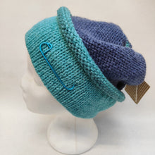 Load image into Gallery viewer, Hand knitted hat with Brim and Pin #111 - Loris Abercrombie