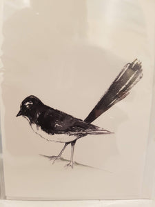 Greeting Card - Willie Wagtail - Paula Schetters-Stationery-Atelier Crafers 