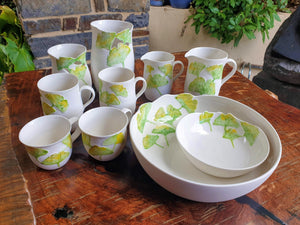 Ginkgo mug - porcelain by Just Jane Ceramics-Homewares-Atelier Crafers 