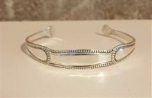 Load image into Gallery viewer, front view of antique silver cuff