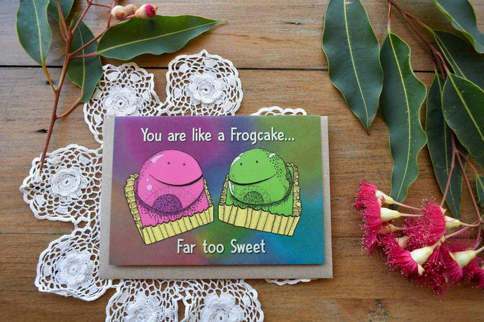 Greeting Card - Frog Cake - Zinia King-Homewares-Atelier Crafers 