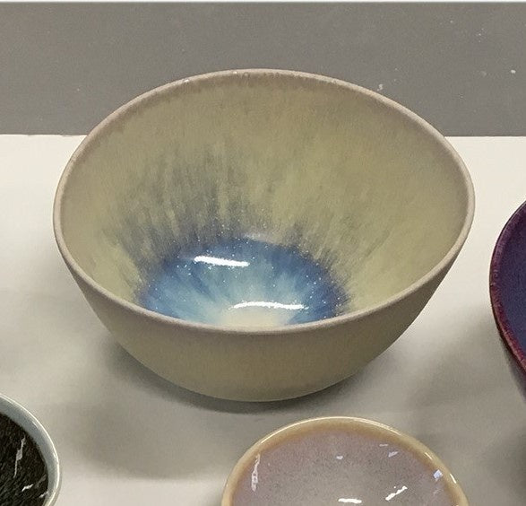 Freeform Ice Blue Bowl - large-Homewares-Atelier Crafers 