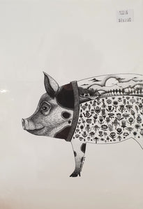 A4 print - Cropped Pig