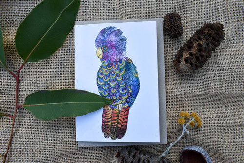 Greeting Card - Rainbow Cockatoo - Zinia King