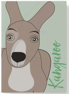 Kangaroo Greeting Card - Gilli Graphics