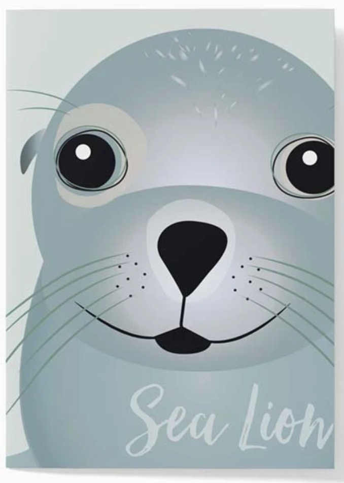 Sea Lion Greeting Card - Gilli Graphics