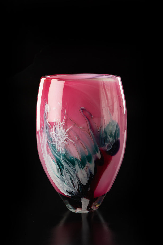 Turkish Meadow Flower Vase -Tim Shaw Glass Artist
