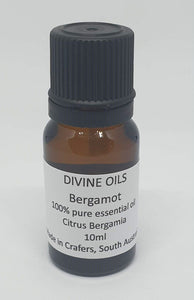 Bergamot 100% Essential Oil 10ml - Divine Oils-Bath & Body-Atelier Crafers 