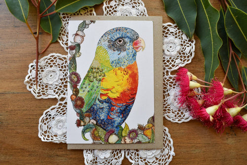 Greeting Card - Rainbow Lorikeet - Zinia King