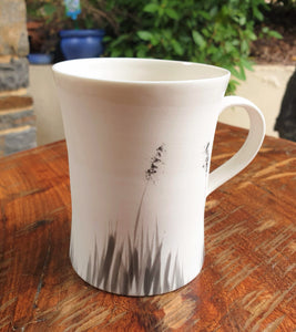 Blackgrass mug - Large - porcelain by Just Jane Ceramics