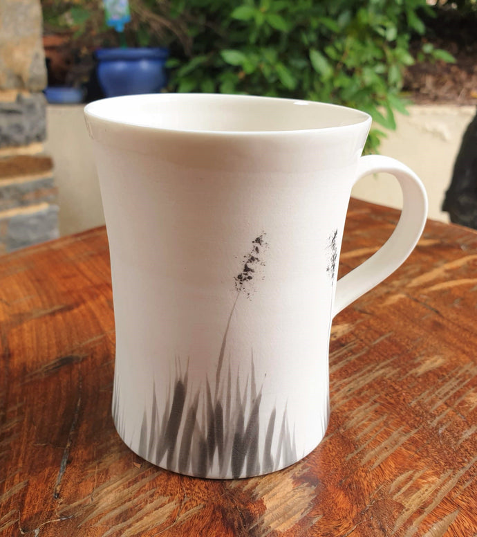 Blackgrass mug - Large - porcelain by Just Jane Ceramics