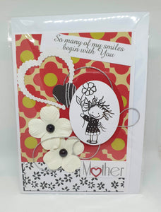 Handmade Mother's Day Cards - So many of my smiles begin with you-Homewares-Atelier Crafers 
