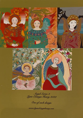 Angel Series 2  Cards- pack of 5  - Lynn Elzinga- Henry