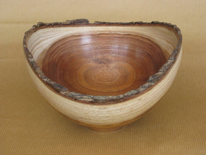 Blackwood bowl with natural edge