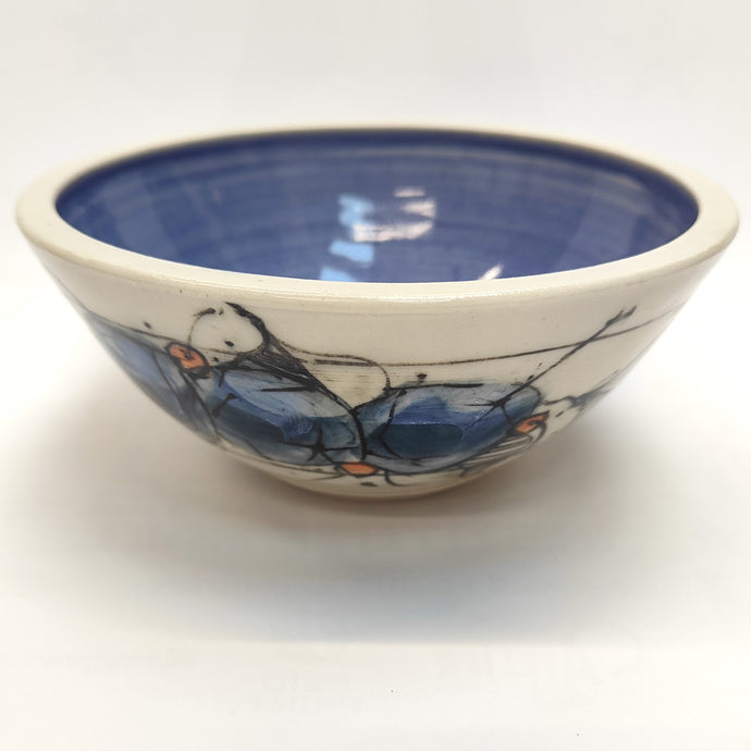 Hand painted stoneware bowl - Marilyn Saccardo