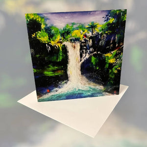 Greeting Card - Cascade Serenity - Kendra Chang