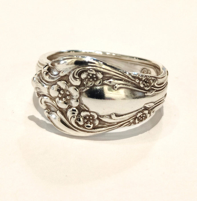 Sterling Silver Chateau Rose Spoon Ring