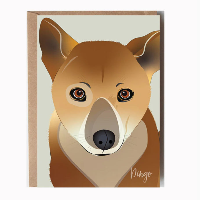 Dingo Greeting Card - Bookmark. 5% of proceeds to Conservation