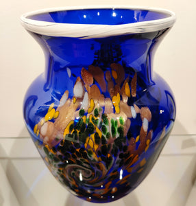 Galaxy Vase -Blue - Tim Shaw Glass Artist