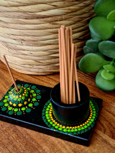 Green and Yellow Incense Tray