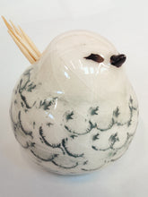 Load image into Gallery viewer, Ceramic Bird toothpick holder - Green and White - Marjorie Molyneux