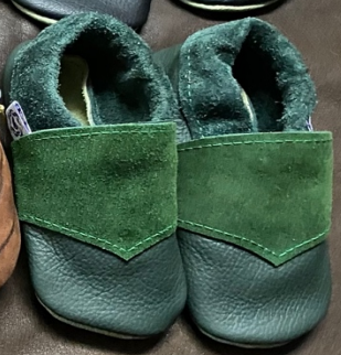 Green suede pixie shoe - L - Anomaly Leathers