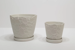 Large Hole Planter - porcelain by Just Jane Ceramics