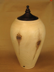 Wood turned vessel - Holly & Old red gum