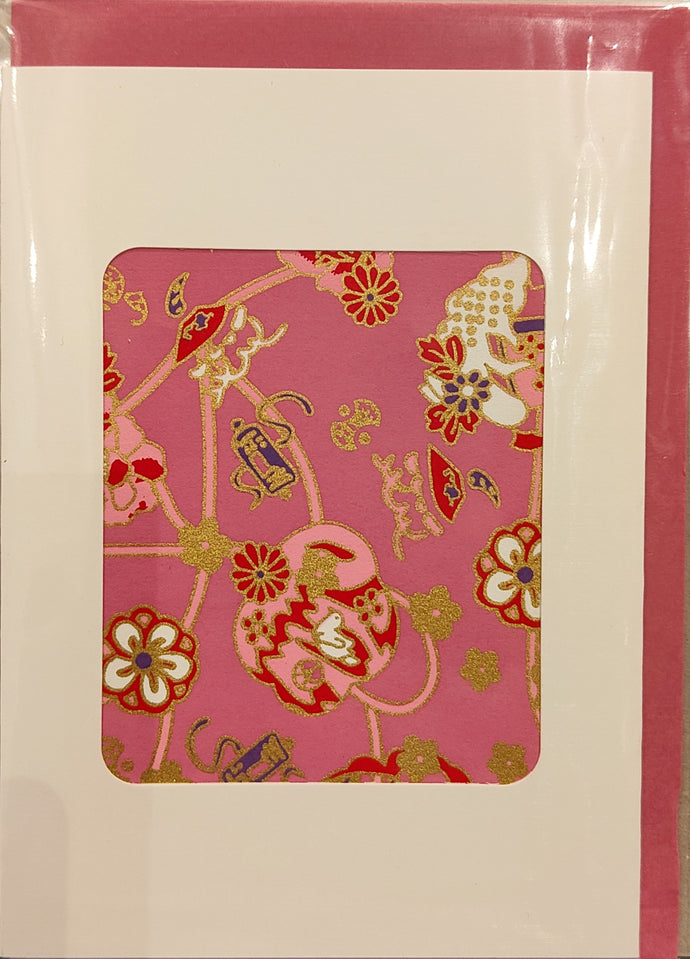 Greeting card - Japanese Chiyogami Paper #4 - Lorraine Lee Designs