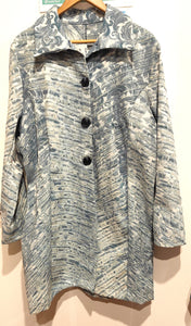 Arashi Shibori Jacket - Upcycled Damask Table cloth