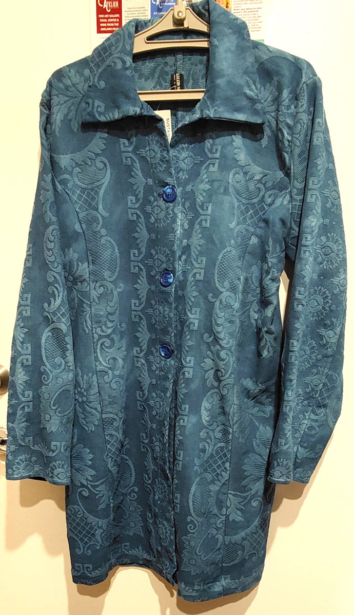 Upcycled Bedspread Jacket - Indigo Dyed