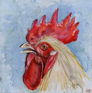 Ruling this roost - Acrylic on canvas - Sarah Charlotte