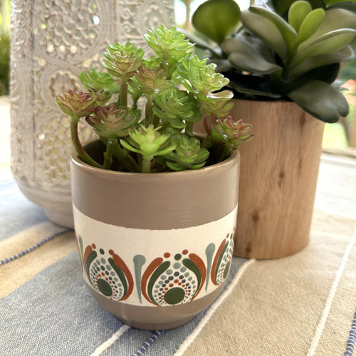 Pot plant holder  - hand painted