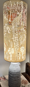 Hand cut lamp - salvaged CSIRO Adelaide soil map - Andrea Wyatt