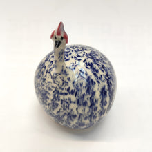 Load image into Gallery viewer, Medium Stoneware Guinea Fowl - Cobalt Glaze - Marjorie Molyneux