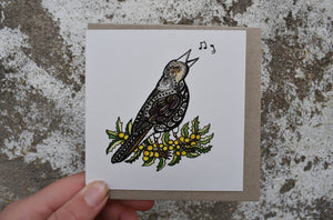 Magpie Singing Christmas Card