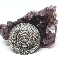 Load image into Gallery viewer, Vintage Aztec Calendar Brooch - Taxco 980
