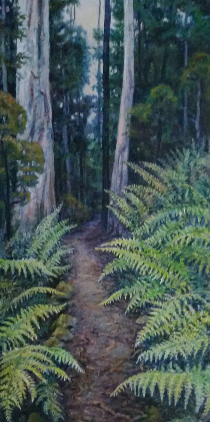 Off the beaten Track - oils sticks on canvas - Cathi Steer