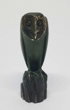 Load image into Gallery viewer, Owl with Lizard - bronze miniature by Silvio Apponyi-Art Gallery-Atelier Crafers 