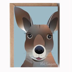Kangaroo Greeting Card | Bookmark. 5% of proceeds to Conservation