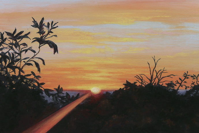 Straight on 'till morning - Soft pastel on card - Julianne Caville