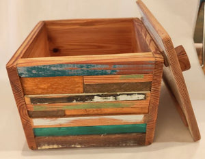 Large Treasure box #1 - reclaimed timber and heritage glass