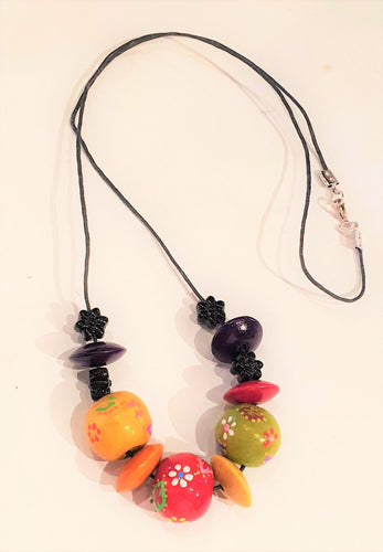 Hand painted African Bead Necklace-Jewellery-Atelier Crafers 