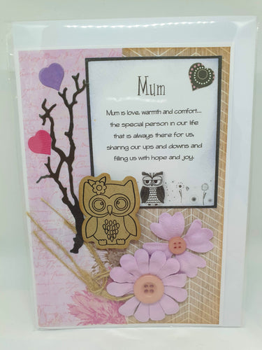 Handmade Mother's Day Cards - Mum is love, warmth and comfort-Homewares-Atelier Crafers 