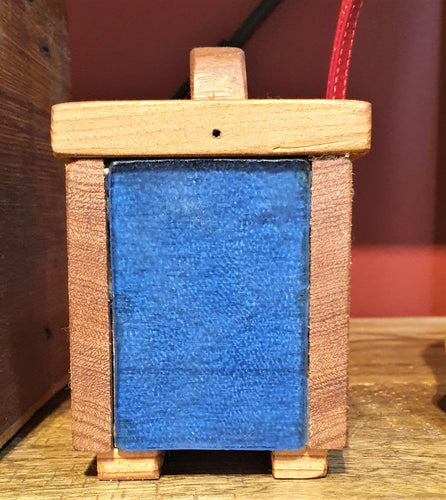 Small Treasure Box- reclaimed timber and blue heritage glass