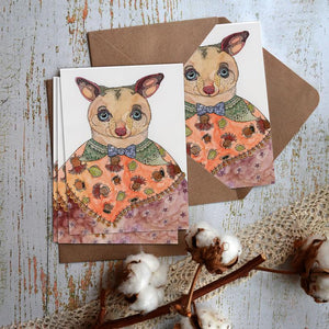 Greeting Card - Brushtail Possum - Zinia King