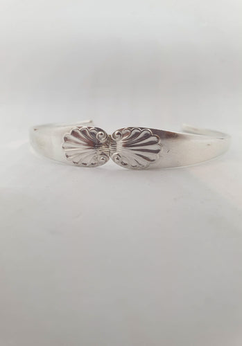 Sterling Silver shell pattern wrist cuff-Jewellery-Atelier Crafers 