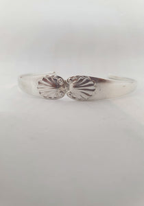 Sterling Silver shell pattern wrist cuff-Jewellery-Atelier Crafers 