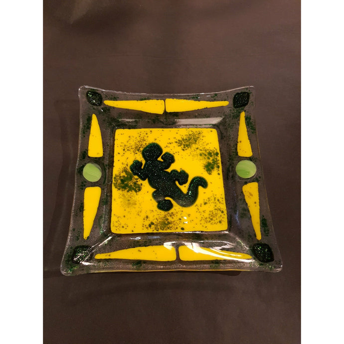 Hand Made Gecko Glass Plate - Delfina Foster-Homewares-Atelier Crafers 