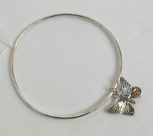 Load image into Gallery viewer, Sterling silver Bangle with Butterfly - Silver Rose Jewellery